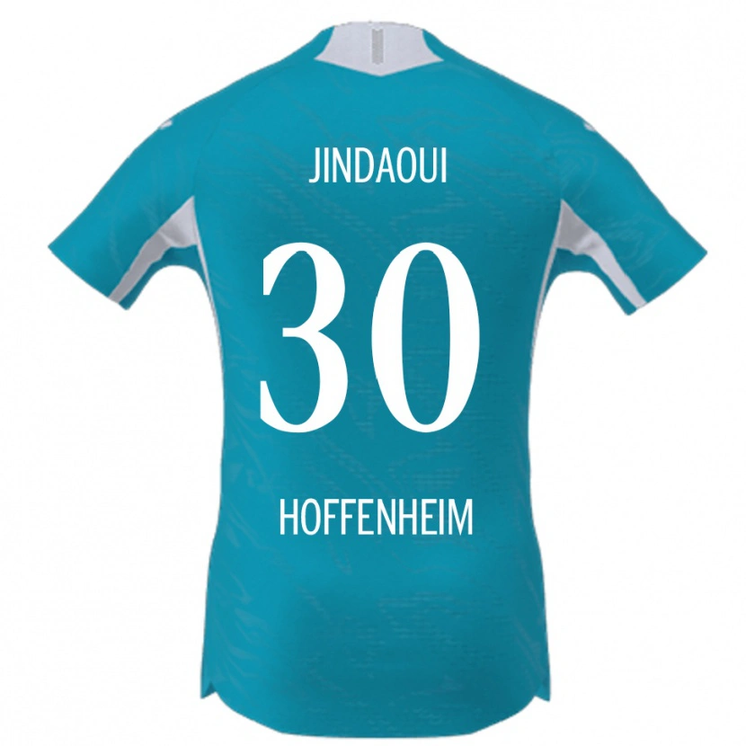 Danxen Criança Camisola Nader Jindaoui #30 Azul Celeste Alternativa 2025/26 Camisa Brasil