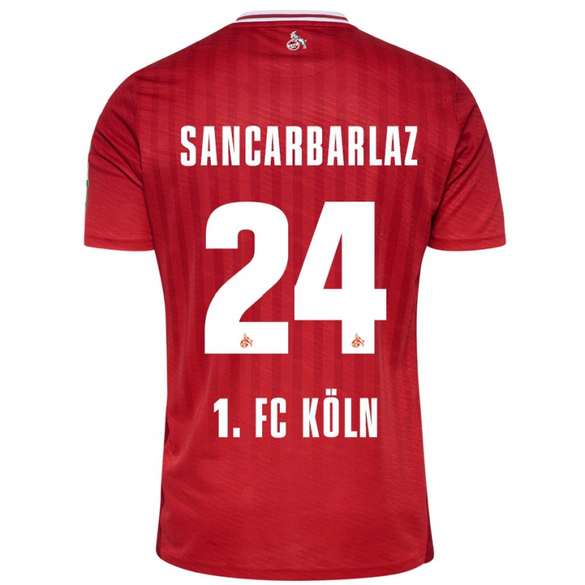 Danxen Criança Camisola Keyhan Sancarbarlaz #24 Vermelho Branco Alternativa 2025/26 Camisa Brasil