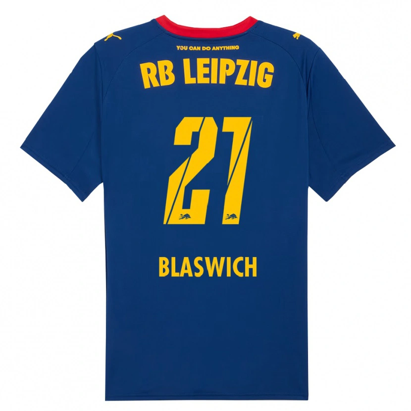Danxen Criança Camisola Janis Blaswich #21 Marinho Vermelho Alternativa 2025/26 Camisa Brasil
