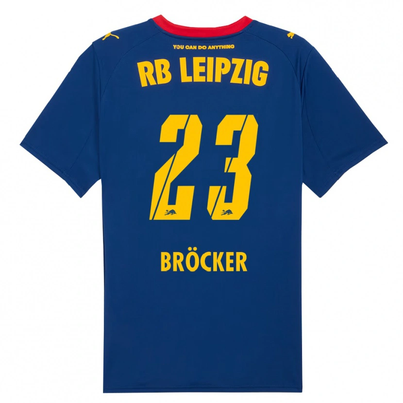 Danxen Criança Camisola Mads Bröcker #23 Marinho Vermelho Alternativa 2025/26 Camisa Brasil