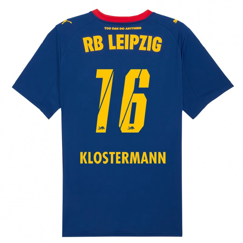 Danxen Criança Camisola Lukas Klostermann #16 Marinho Vermelho Alternativa 2025/26 Camisa Brasil