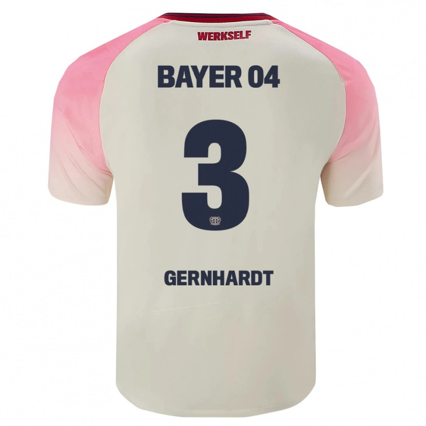 Danxen Criança Camisola Nils Gernhardt #3 Rosa Branco Sujo Alternativa 2025/26 Camisa Brasil