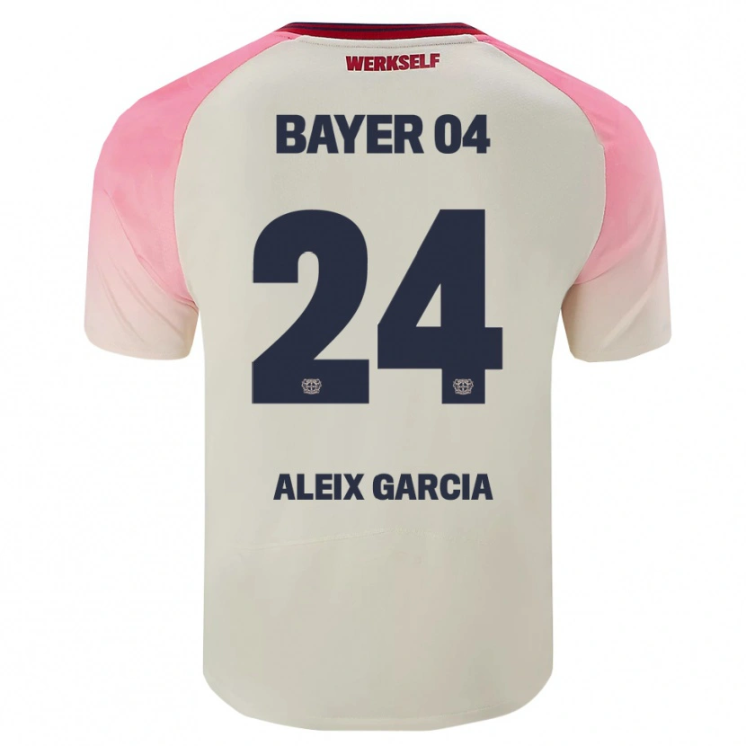 Danxen Criança Camisola Aleix García #24 Rosa Branco Sujo Alternativa 2025/26 Camisa Brasil