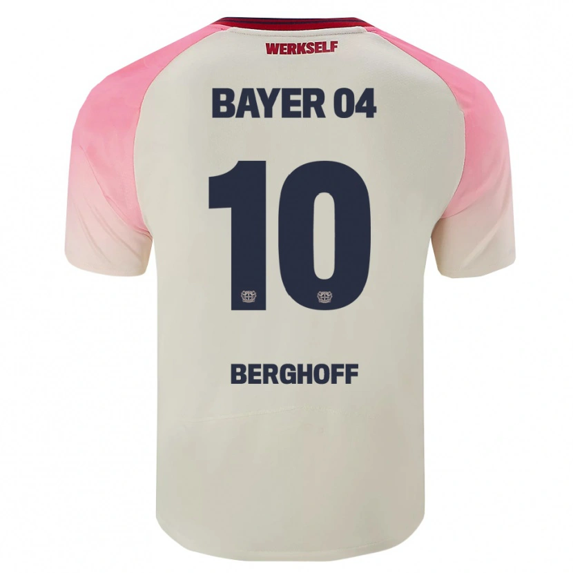 Danxen Criança Camisola Jonah Berghoff #10 Rosa Branco Sujo Alternativa 2025/26 Camisa Brasil