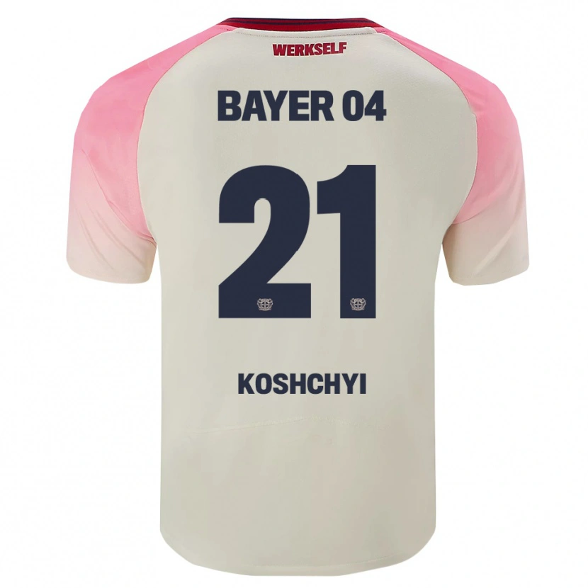 Danxen Criança Camisola Yegor Koshchyi #21 Rosa Branco Sujo Alternativa 2025/26 Camisa Brasil