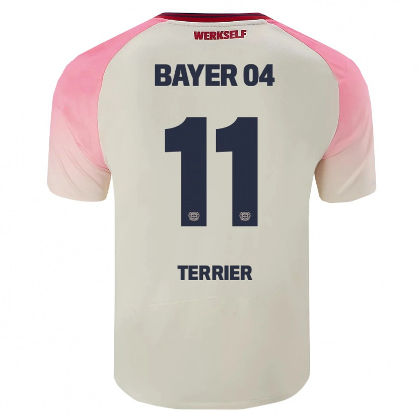 Danxen Criança Camisola Martin Terrier #11 Rosa Branco Sujo Alternativa 2025/26 Camisa Brasil