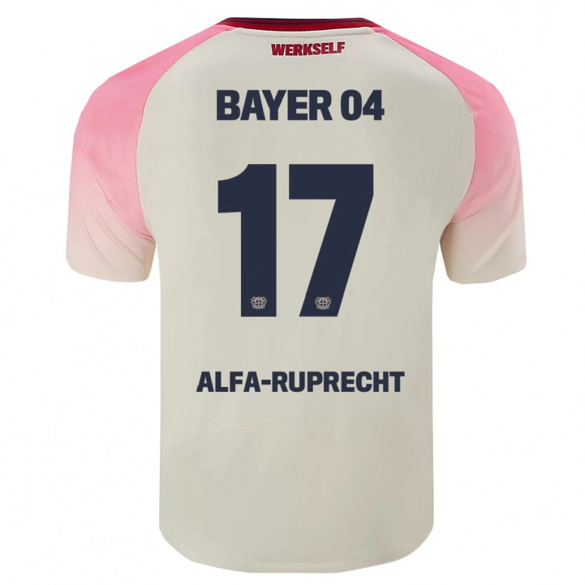 Danxen Criança Camisola Farid Alfa-Ruprecht #17 Rosa Branco Sujo Alternativa 2025/26 Camisa Brasil