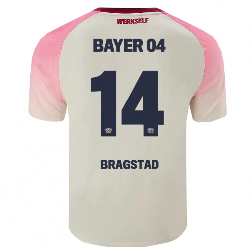 Danxen Criança Camisola Emilie Bragstad #14 Rosa Branco Sujo Alternativa 2025/26 Camisa Brasil