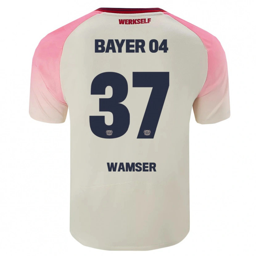 Danxen Criança Camisola Carlotta Wamser #37 Rosa Branco Sujo Alternativa 2025/26 Camisa Brasil