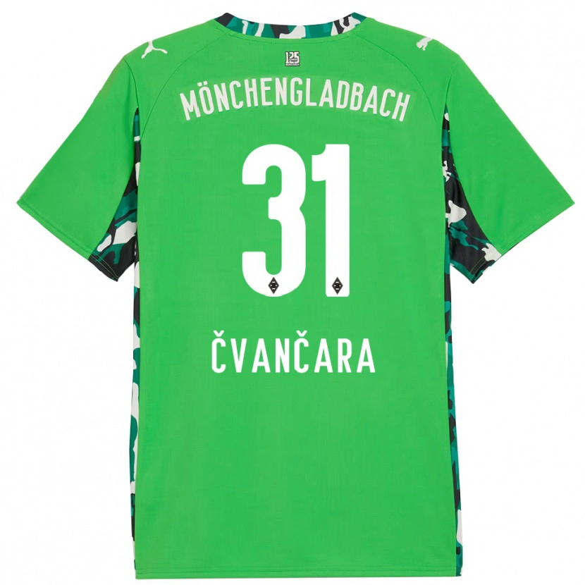 Danxen Criança Camisola Tomas Cvancara #31 Verde Preto Alternativa 2025/26 Camisa Brasil
