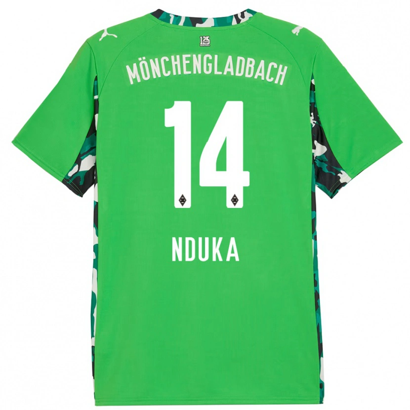 Danxen Criança Camisola Michael Nduka #14 Verde Preto Alternativa 2025/26 Camisa Brasil