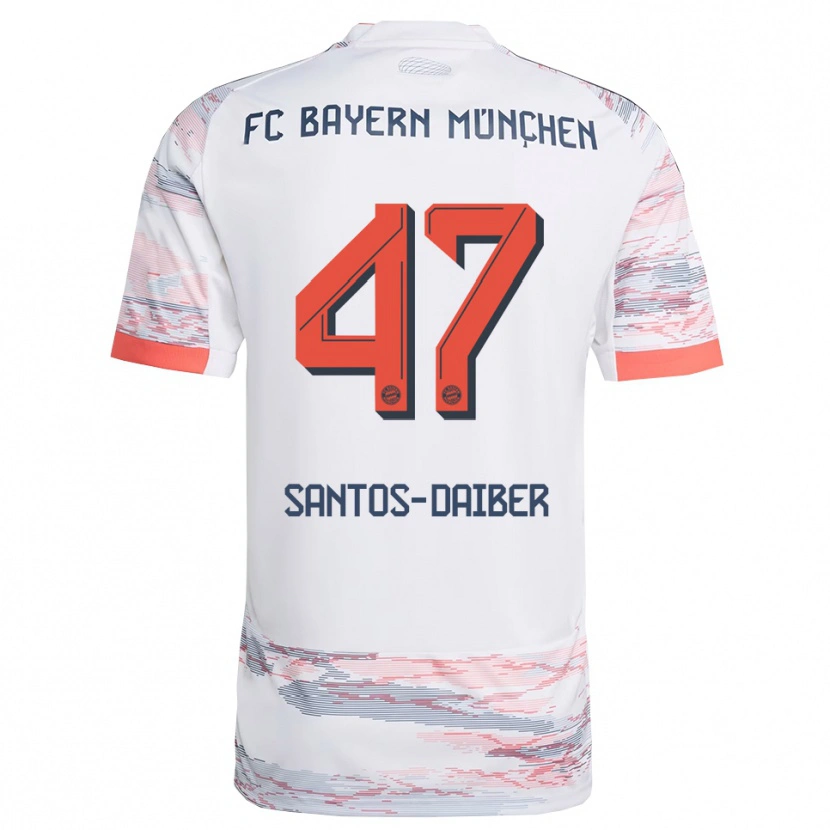 Danxen Criança Camisola David Santos Daiber #47 Branco Cinza Alternativa 2025/26 Camisa Brasil