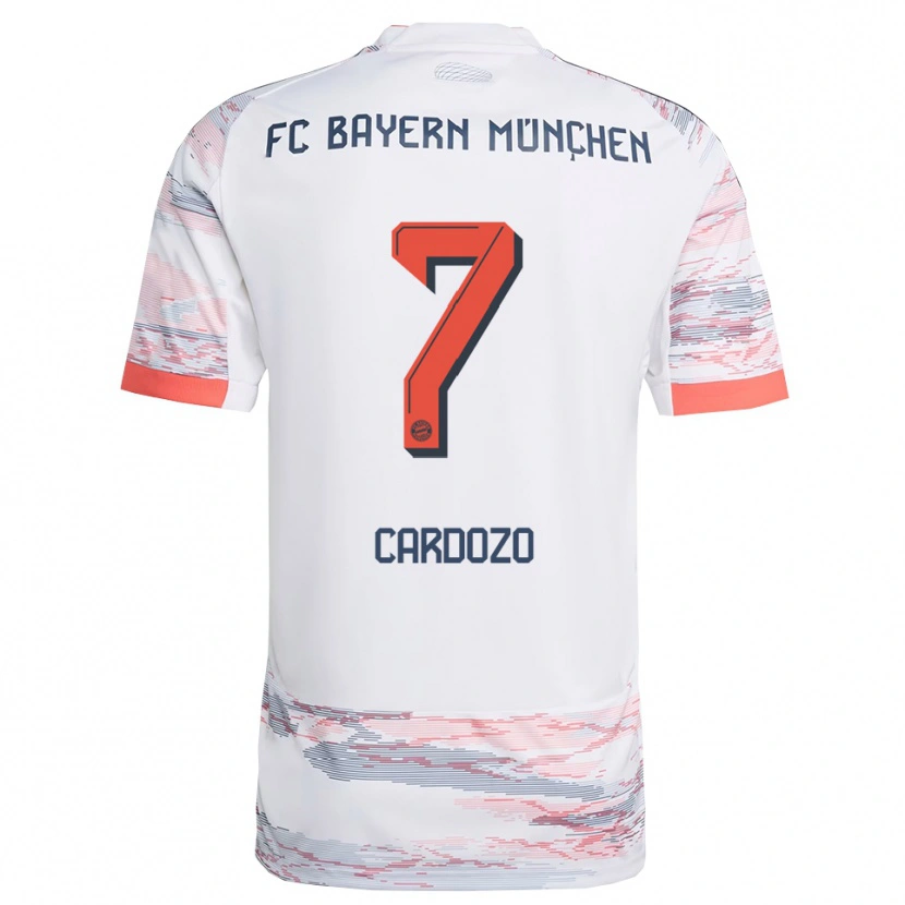 Danxen Criança Camisola Maycon Cardozo #7 Branco Cinza Alternativa 2025/26 Camisa Brasil