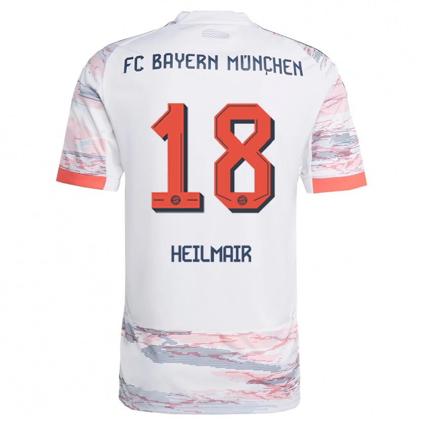 Danxen Criança Camisola Hannes Heilmair #18 Branco Cinza Alternativa 2025/26 Camisa Brasil