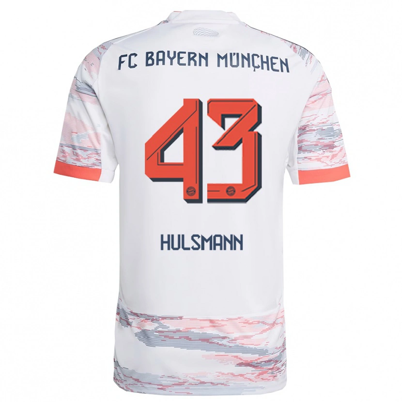 Danxen Criança Camisola Tom Hulsmann #43 Branco Cinza Alternativa 2025/26 Camisa Brasil
