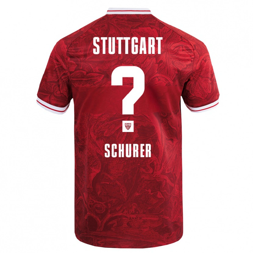 Danxen Criança Camisola Leon Schürer #0 Vermelho Preto Alternativa 2025/26 Camisa Brasil