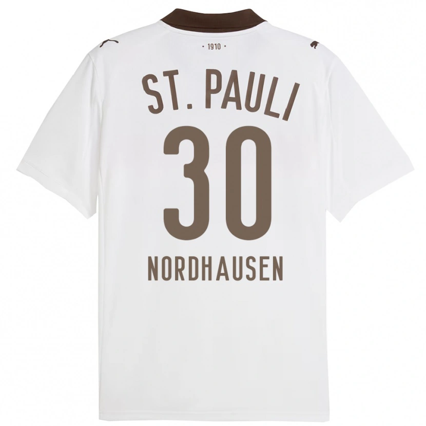 Danxen Criança Camisola Neele Nordhausen #30 Branco Vermelho Alternativa 2025/26 Camisa Brasil
