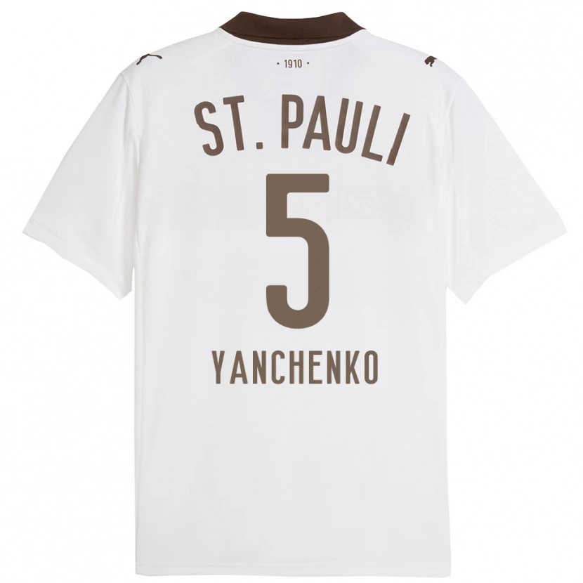 Danxen Criança Camisola Alla Yanchenko #5 Branco Vermelho Alternativa 2025/26 Camisa Brasil