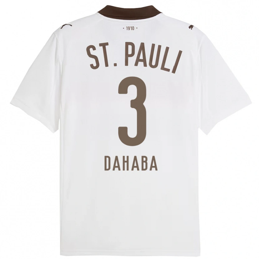 Danxen Criança Camisola Muhammad Dahaba #3 Branco Vermelho Alternativa 2025/26 Camisa Brasil