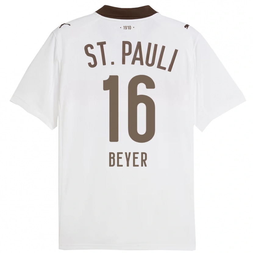 Danxen Criança Camisola Lasse Beyer #16 Branco Vermelho Alternativa 2025/26 Camisa Brasil