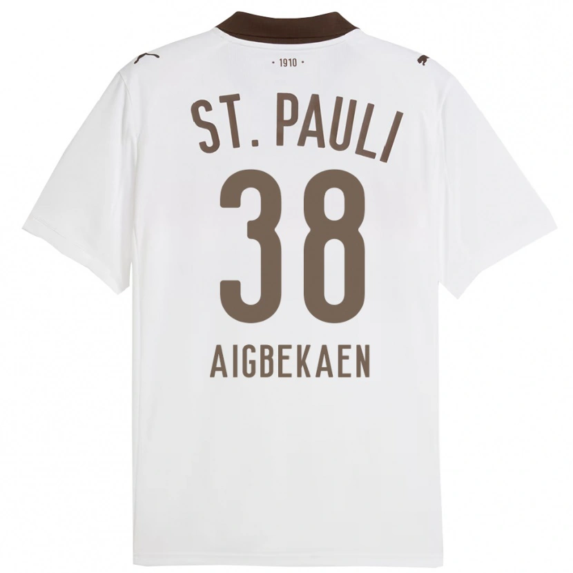 Danxen Criança Camisola Romeo Aigbekaen #38 Branco Vermelho Alternativa 2025/26 Camisa Brasil