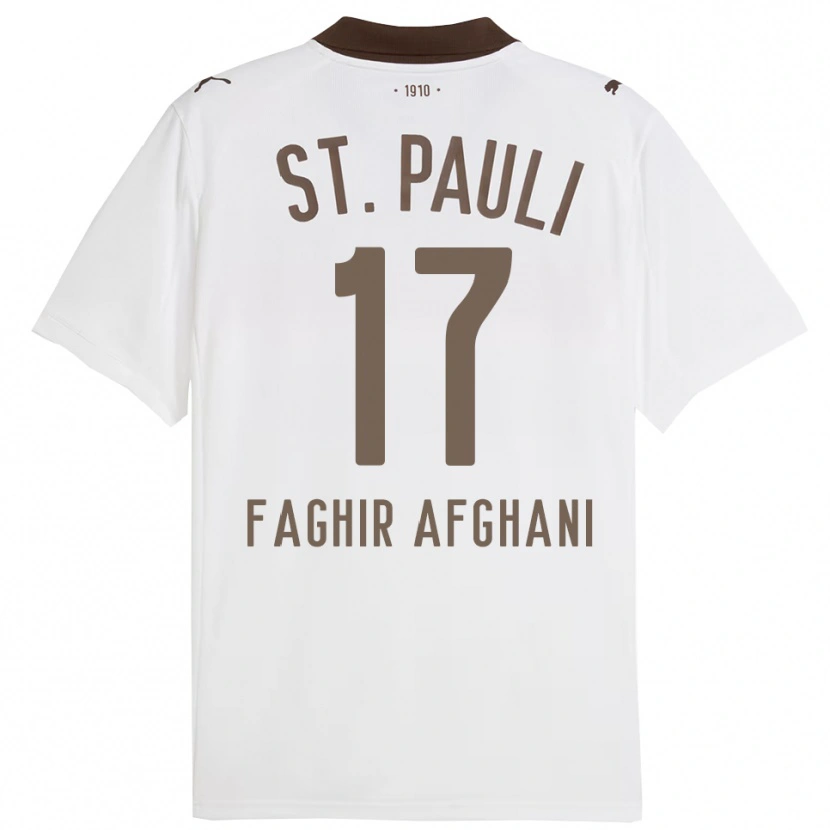 Danxen Criança Camisola Younan Faghir Afghani #17 Branco Vermelho Alternativa 2025/26 Camisa Brasil