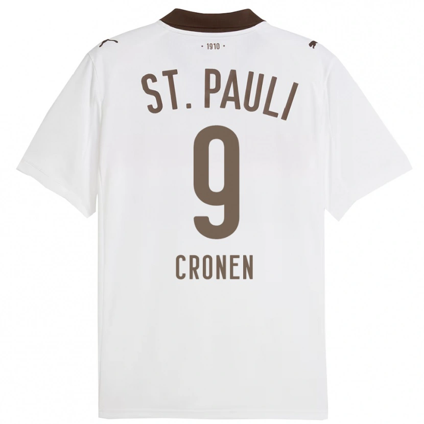 Danxen Criança Camisola Florian Cronen #9 Branco Vermelho Alternativa 2025/26 Camisa Brasil