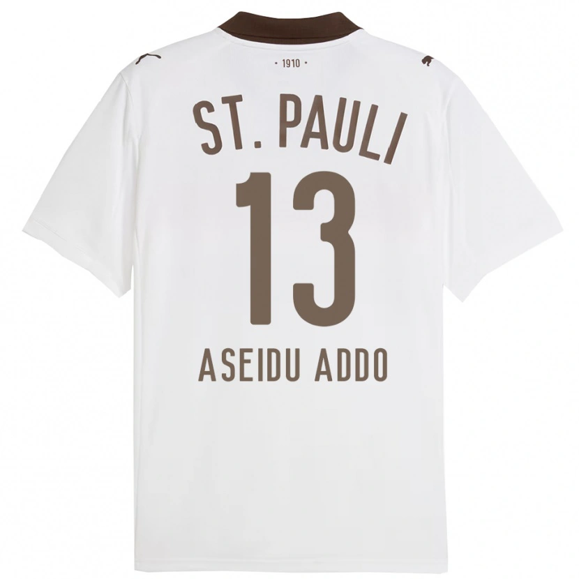 Danxen Criança Camisola Joel Aseidu Addo #13 Branco Vermelho Alternativa 2025/26 Camisa Brasil