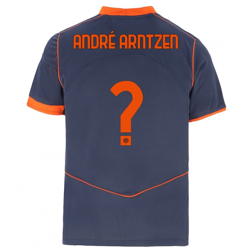 Danxen Criança Camisola Matheo André Arntzen #0 Cinza Laranja Terceiro 2025/26 Camisa Brasil