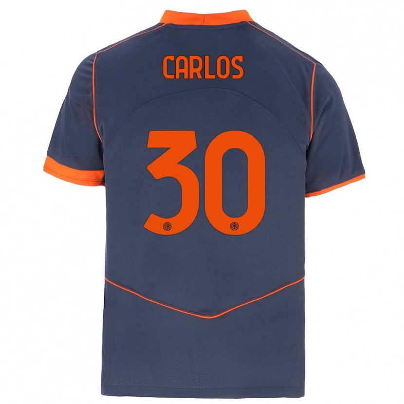 Danxen Criança Camisola Carlos Augusto #30 Cinza Laranja Terceiro 2025/26 Camisa Brasil