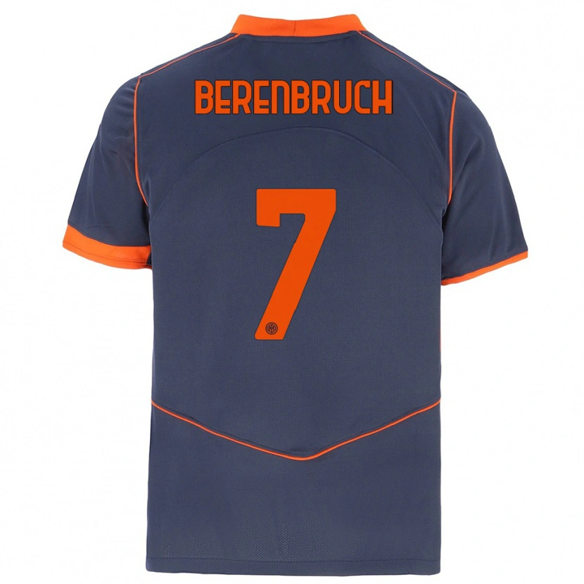 Danxen Criança Camisola Thomas Berenbruch #7 Cinza Laranja Terceiro 2025/26 Camisa Brasil