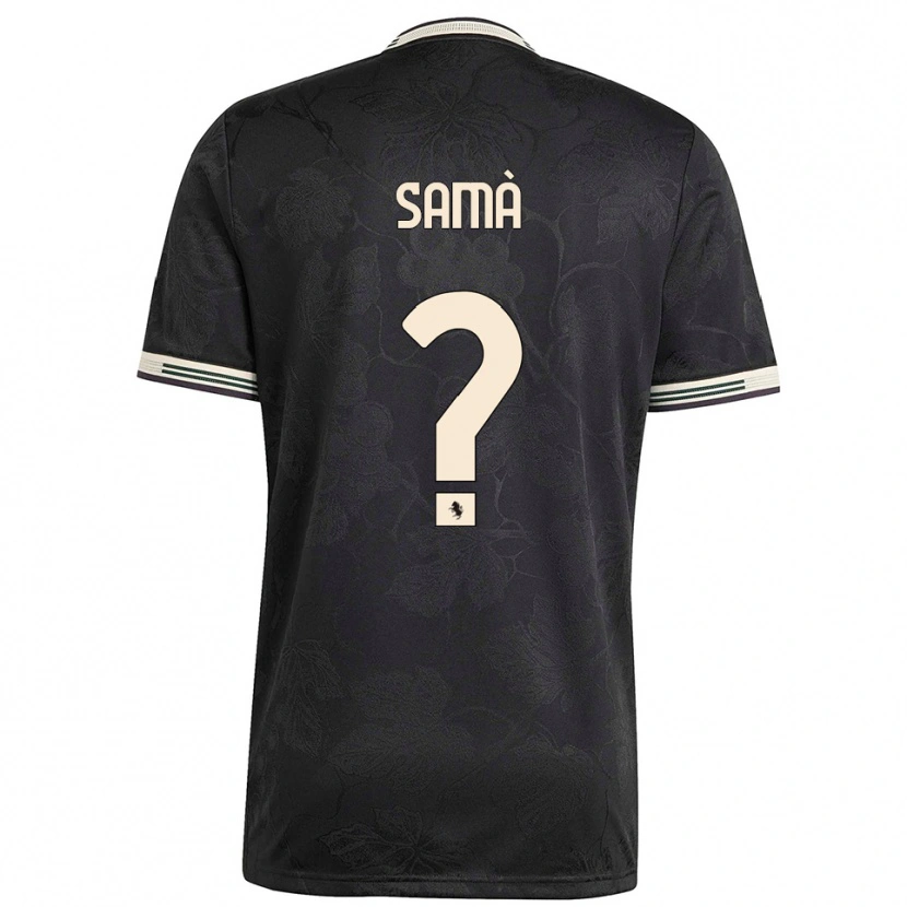 Danxen Criança Camisola Alberto Samà #0 Preto Branco Verde Terceiro 2025/26 Camisa Brasil