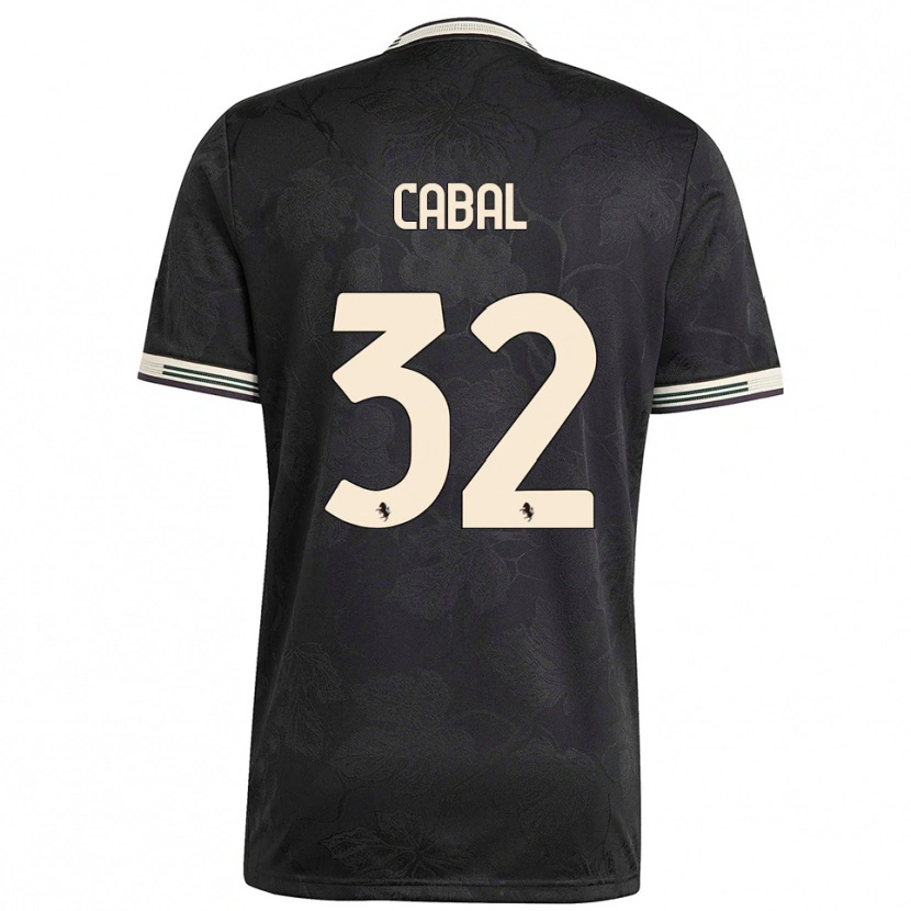 Danxen Criança Camisola Juan Cabal #32 Preto Branco Verde Terceiro 2025/26 Camisa Brasil