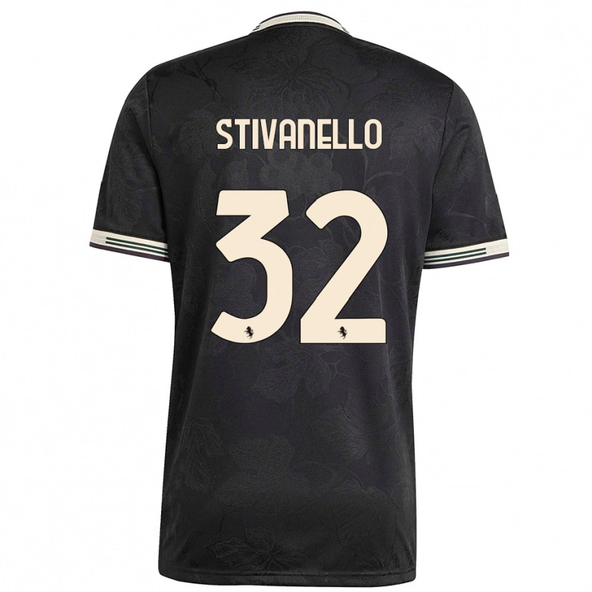 Danxen Criança Camisola Riccardo Stivanello #32 Preto Branco Verde Terceiro 2025/26 Camisa Brasil