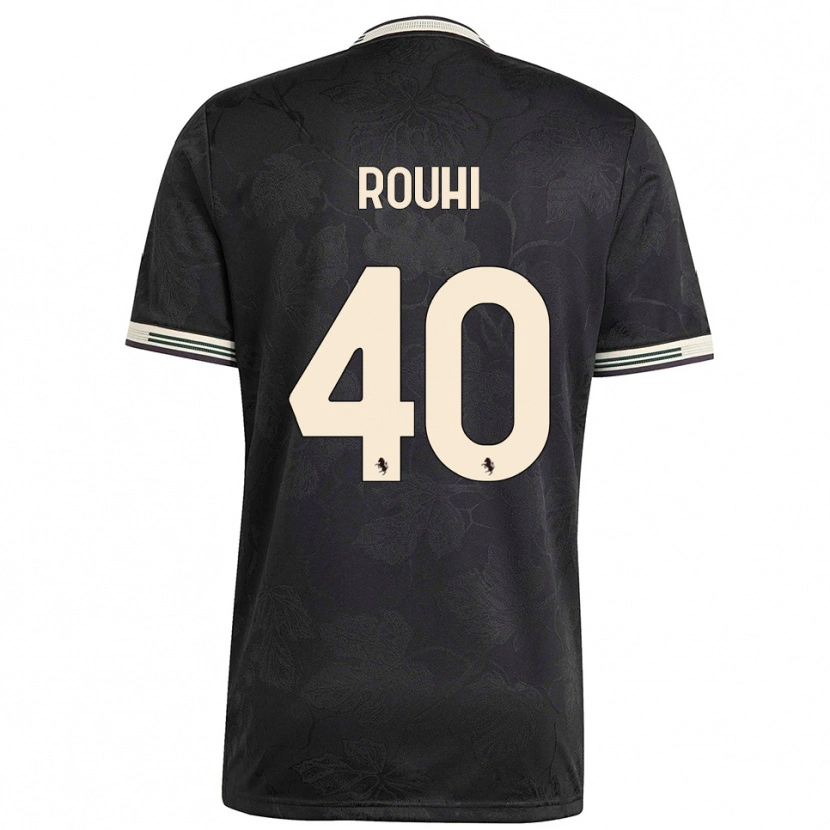 Danxen Criança Camisola Jonas Rouhi #40 Preto Branco Verde Terceiro 2025/26 Camisa Brasil
