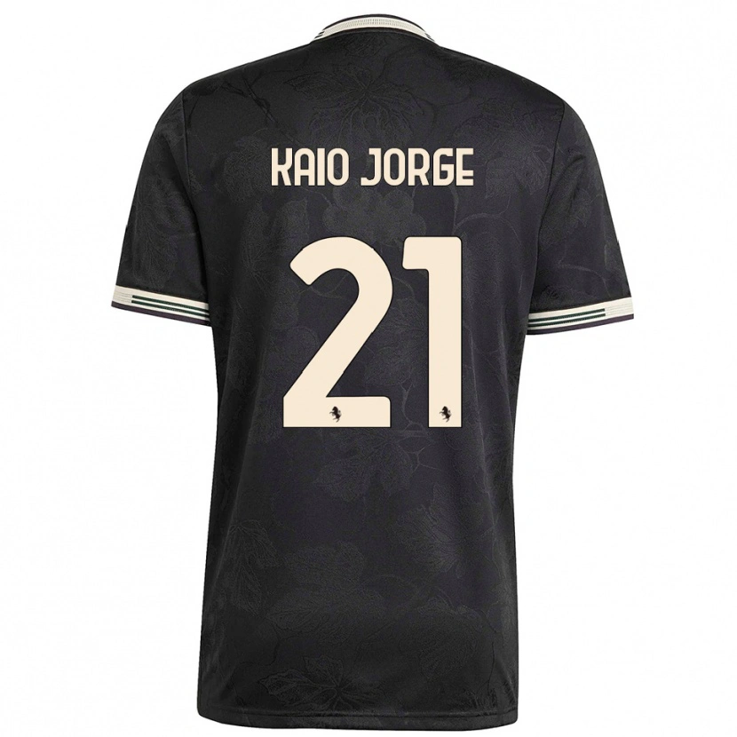 Danxen Criança Camisola Kaio Jorge #21 Preto Branco Verde Terceiro 2025/26 Camisa Brasil