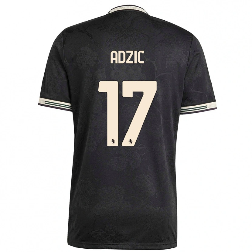 Danxen Criança Camisola Vasilije Adžić #17 Preto Branco Verde Terceiro 2025/26 Camisa Brasil