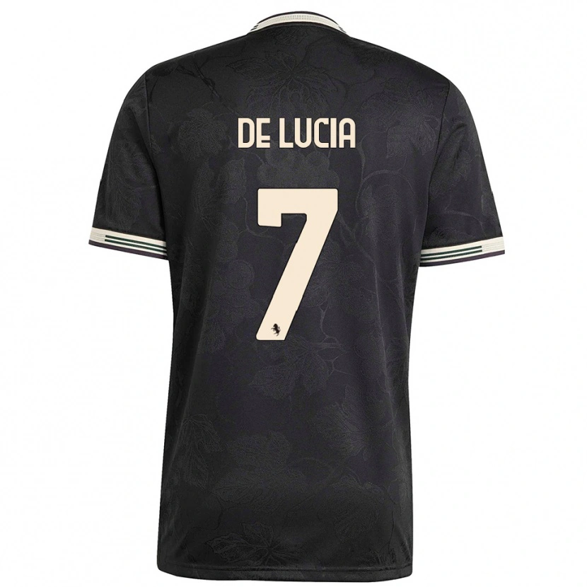 Danxen Criança Camisola Raffaele De Lucia #7 Preto Branco Verde Terceiro 2025/26 Camisa Brasil