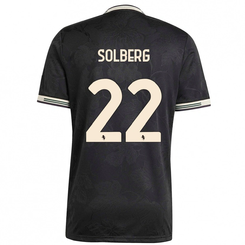Danxen Criança Camisola Elias Solberg #22 Preto Branco Verde Terceiro 2025/26 Camisa Brasil