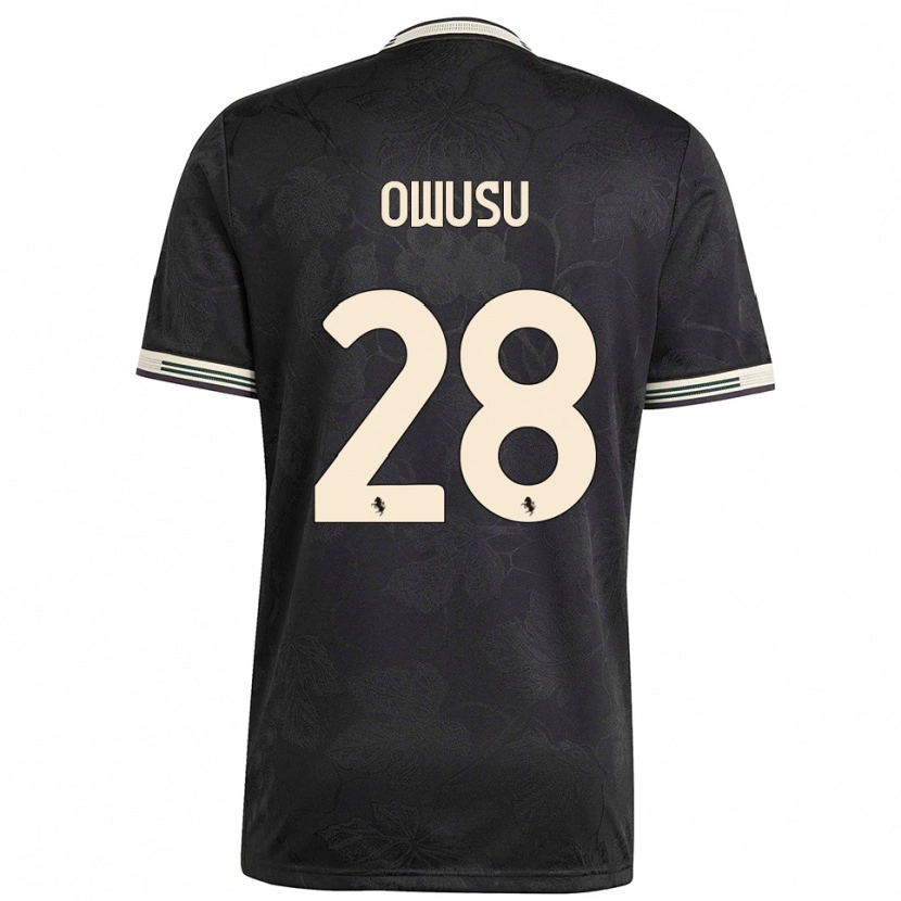 Danxen Criança Camisola Augusto Owusu #28 Preto Branco Verde Terceiro 2025/26 Camisa Brasil