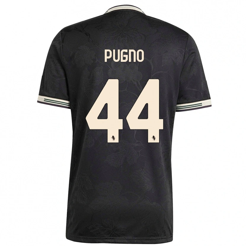 Danxen Criança Camisola Diego Pugno #44 Preto Branco Verde Terceiro 2025/26 Camisa Brasil