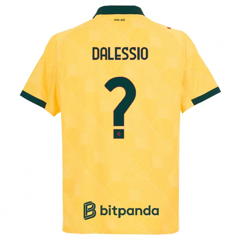 Danxen Criança Camisola Leonardo Dalessio #0 Amarelo Preto Terceiro 2025/26 Camisa Brasil