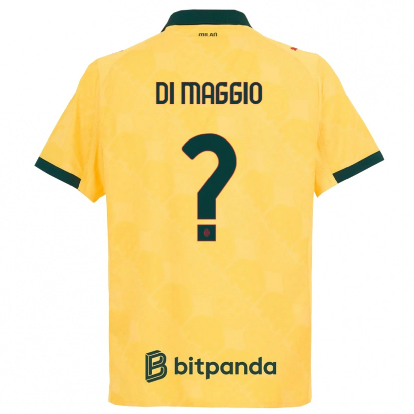 Danxen Criança Camisola Simone Di Maggio #0 Amarelo Preto Terceiro 2025/26 Camisa Brasil