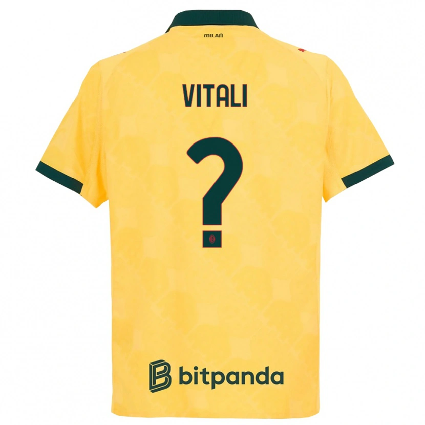 Danxen Criança Camisola Michael Vitali #0 Amarelo Preto Terceiro 2025/26 Camisa Brasil