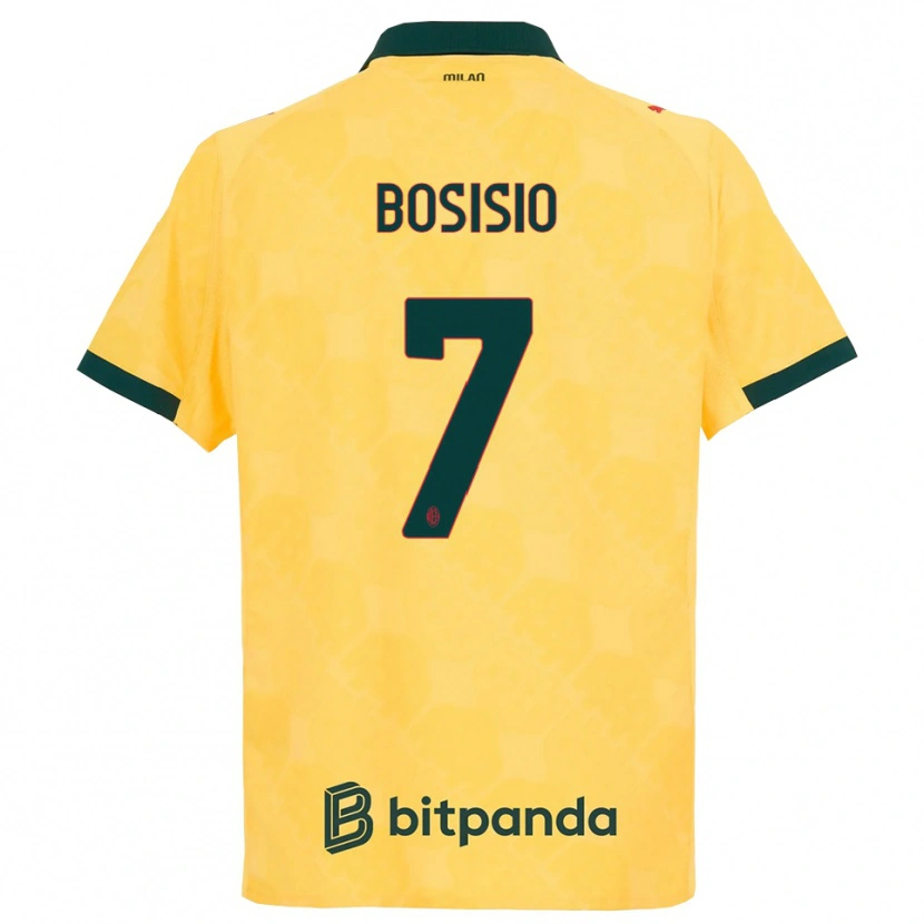 Danxen Criança Camisola Josuè Bosisio #7 Amarelo Preto Terceiro 2025/26 Camisa Brasil