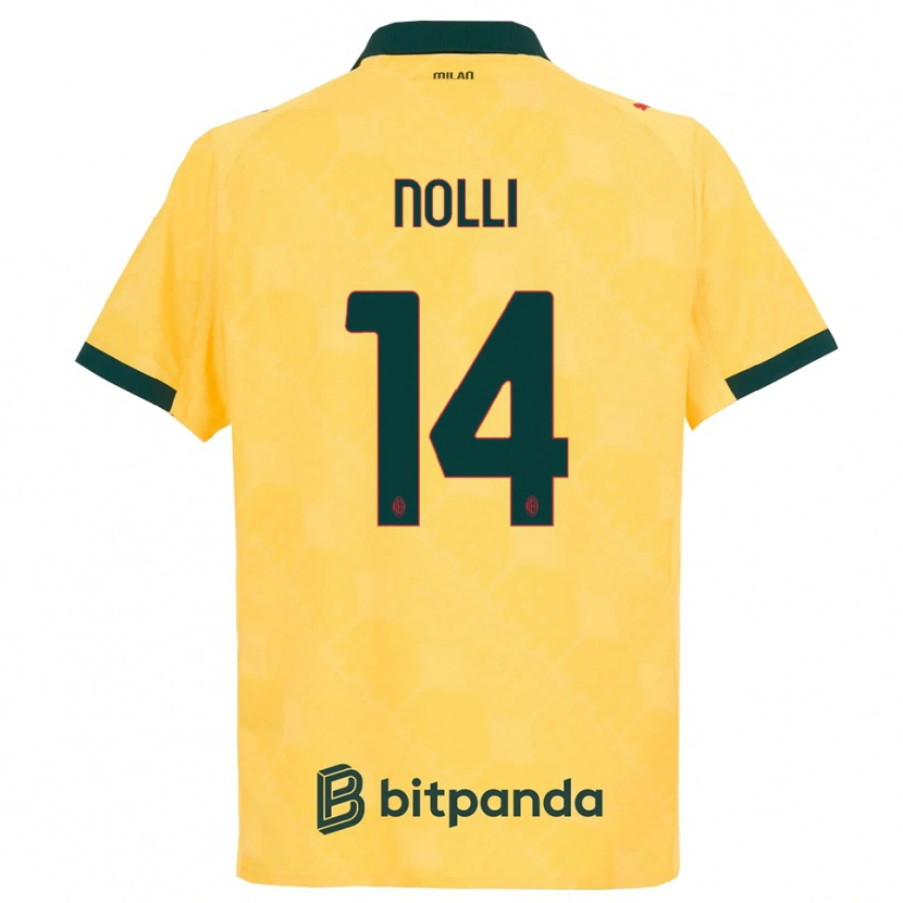 Danxen Criança Camisola Luca Nolli #14 Amarelo Preto Terceiro 2025/26 Camisa Brasil