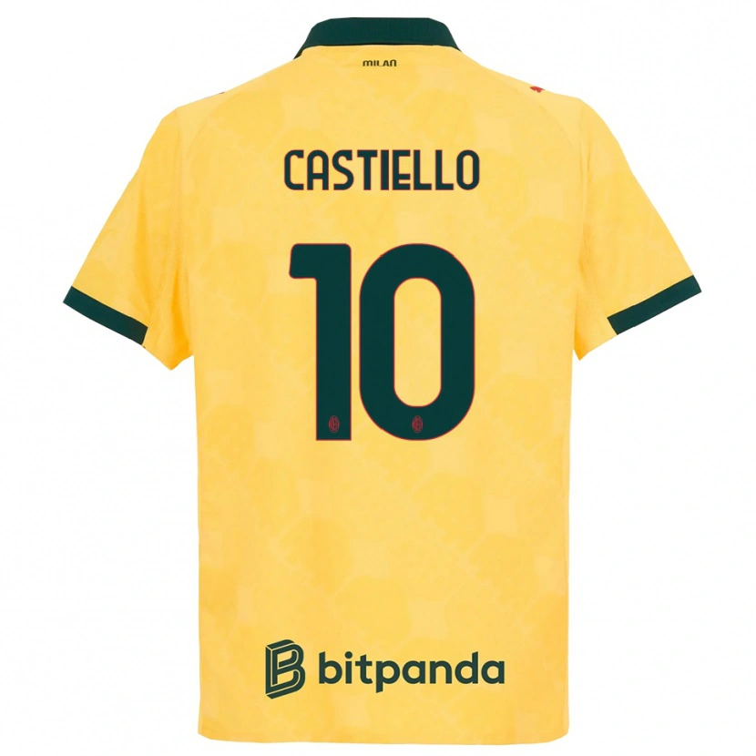 Danxen Criança Camisola Alex Castiello #10 Amarelo Preto Terceiro 2025/26 Camisa Brasil
