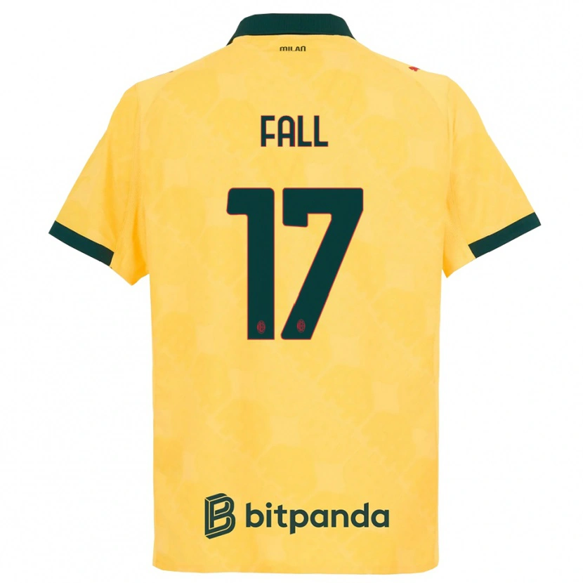Danxen Criança Camisola Mbarick Fall #17 Amarelo Preto Terceiro 2025/26 Camisa Brasil