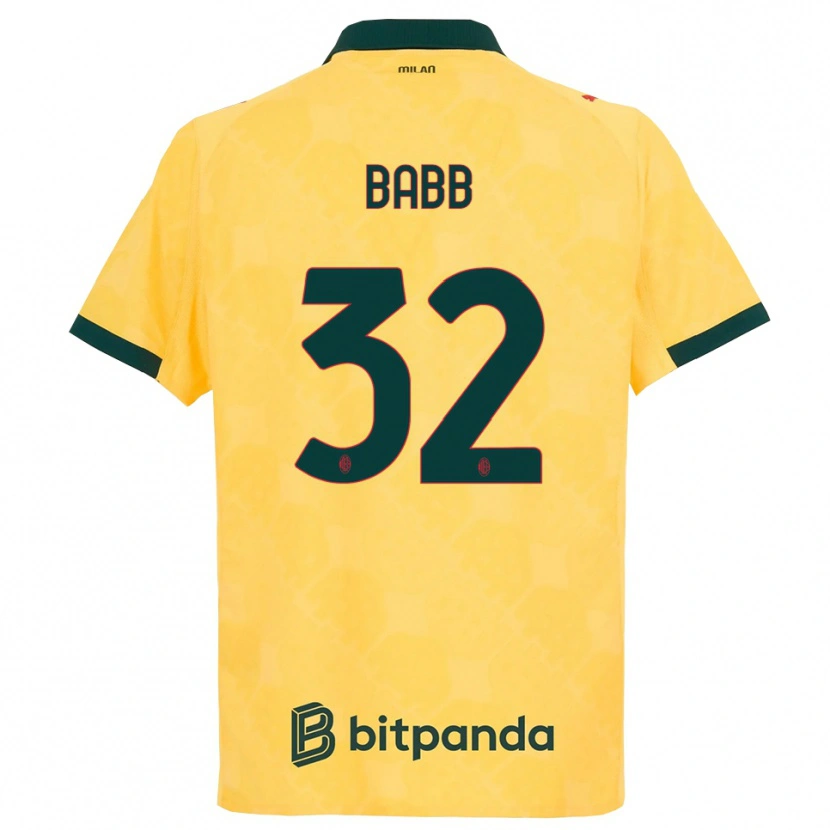 Danxen Criança Camisola Selena Delia Babb #32 Amarelo Preto Terceiro 2025/26 Camisa Brasil