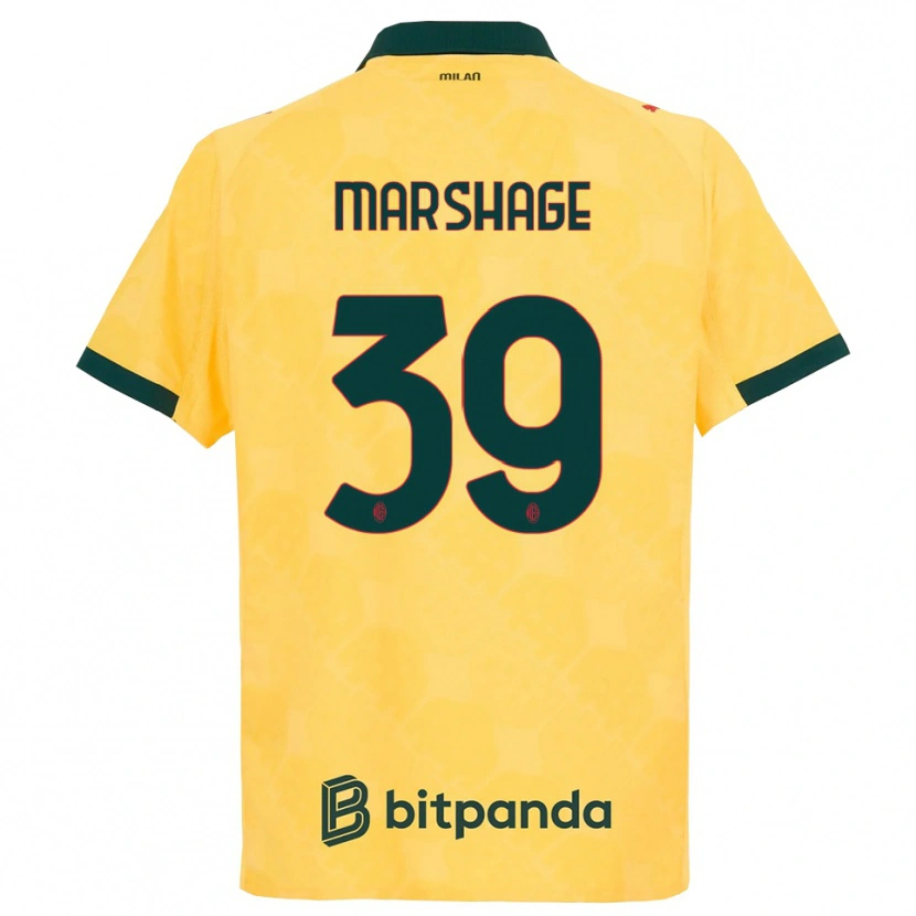 Danxen Criança Camisola Wilgot Marshage #39 Amarelo Preto Terceiro 2025/26 Camisa Brasil